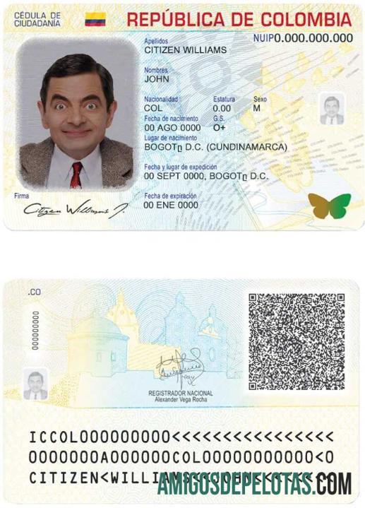 Colombia ID (2020 – Present) exemplo